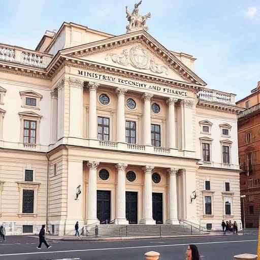 Immagine della sede del Ministero dell'Economia e delle Finanze a Roma